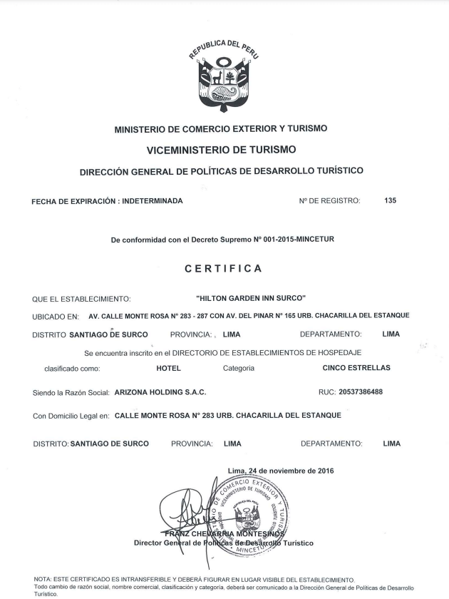 Previo MINCEUR - Certificacion 5 Estrelllas